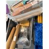 Image 3 : Group of Misc - Wood box, Plane Glass, Copper Mesh, Etc.