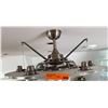 Image 3 : Round Flush-Mount Ceiling Fan with Integrated Light Fixture