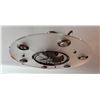 Image 1 : Round Flush-Mount Ceiling Fan with Integrated Light Fixture