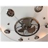 Image 2 : Round Flush-Mount Ceiling Fan with Integrated Light Fixture