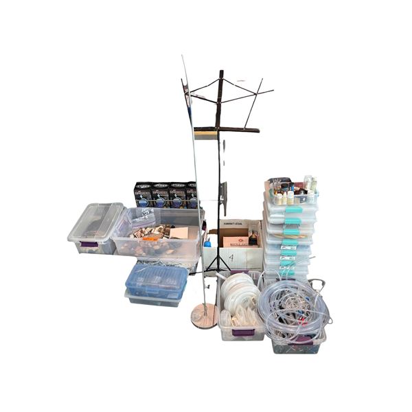 Group of Misc - Tubing, Music Stand, Rocks, Etc.