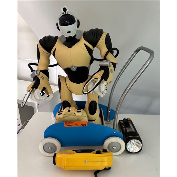 Group of RC Robot w/Cart & Flashlights