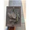 Image 2 : Antique Dark Case Mechanical Clock with Exposed Cylinder