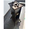 Image 3 : Antique Dark Case Mechanical Clock with Exposed Cylinder
