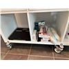 Image 3 : Rolling Storage Shelf w/Contents - 8586 Solder Station & SMD Rework, Scale Case, Etc. (Approx. 58 L