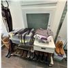 Image 1 : Large Group of Various Belts, Clothing, Shoes, Etc. (Rack Not Included)