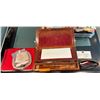 Image 1 : Group of Wood Crate w/Various Wood Components & Markers, Laptop Case, Etc.