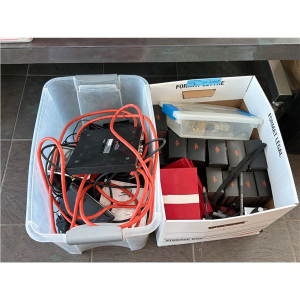 Group of Various Hermes Perfume Sample Bottles, Cords, Garmin, Etc.