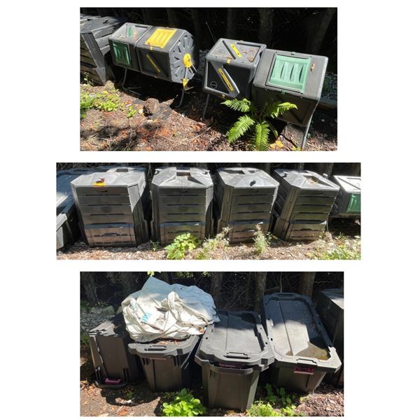 Large Group of Various Compost Bins