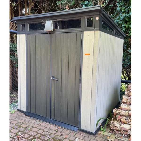 Outdoor Storage Shed w/ Double Doors (90in H x 80.5in W x 83 In D)