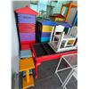 Image 3 : Group of Painted Beehive Boxes, Tables Small Chairs, Etc. (Not Including Wall Art or Red VHS Art Pce