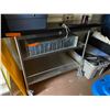 Image 1 : Stainless Steel Cart w/Wood Top