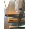 Image 2 : 2 Tier Metal Frame Wood Top Rolling Shelf