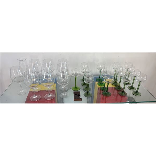Group of Various Glassware - Wine Glasses, Etc.