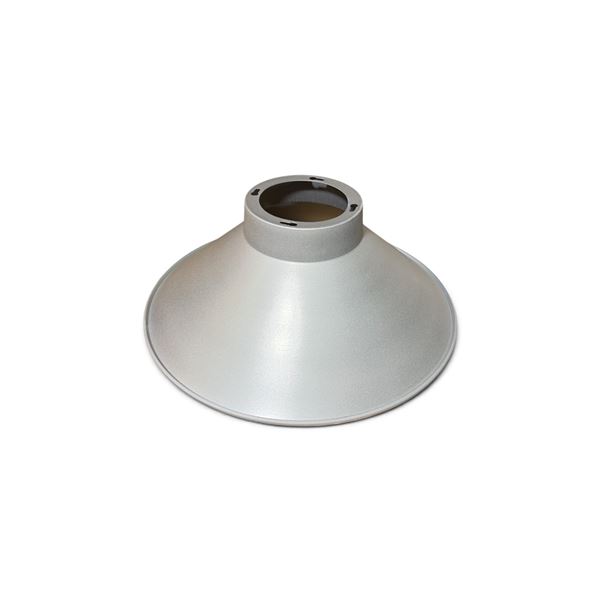 L2 - BNIB Box of Industrial Silver Metal High Bay / Pendant Light Reflector Shade