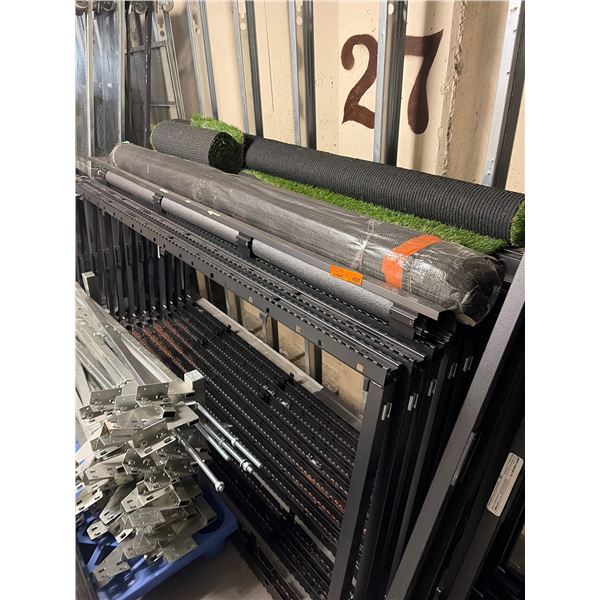 L2 - Group of Black Metal Frames w/Artificial Turf