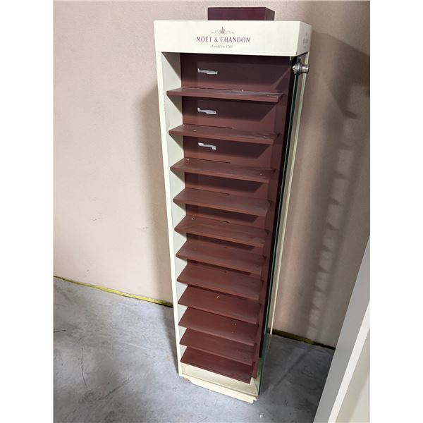 Moet & Chandon Branded Tall Display Glass Cabinet