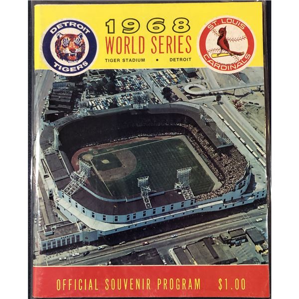 1968 MLB WORLD SERIES PROGRAM - DETROIT vs ST. LOUIS