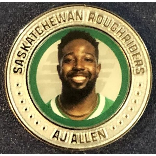 2026 SASKATCHEWAN ROUGHRIDERS GREY CUP MEDALLION - A.J. ALLEN