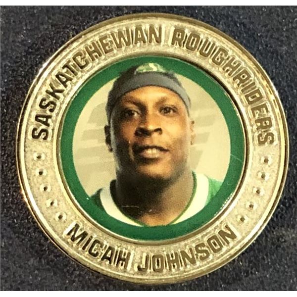 2026 SASKATCHEWAN ROUGHRIDERS GREY CUP MEDALLION - MICAH JOHNSON