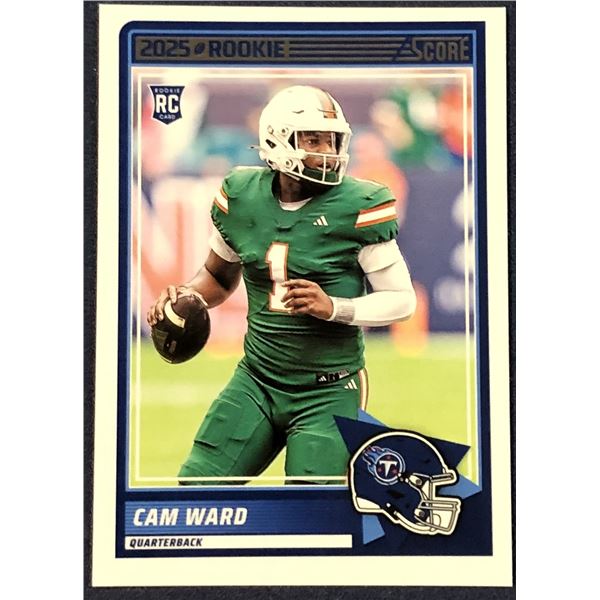 2025 SCORE NFL FOOTBALL CAM WARD ROOKIE CARD