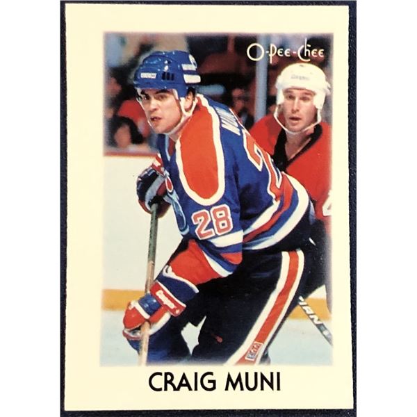 1987-88 O-PEE-CHEE NHL MINI - CRAIG MUNI