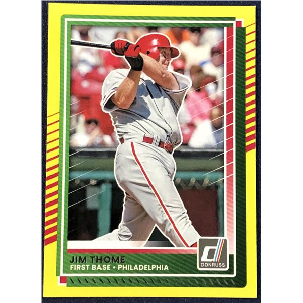 2025 DONRUSS BASEBALL YELLOW FLASH JIM THOME