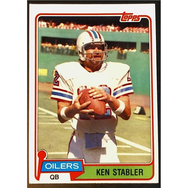 1981 TOPPS  KEN STABLER (HOF)