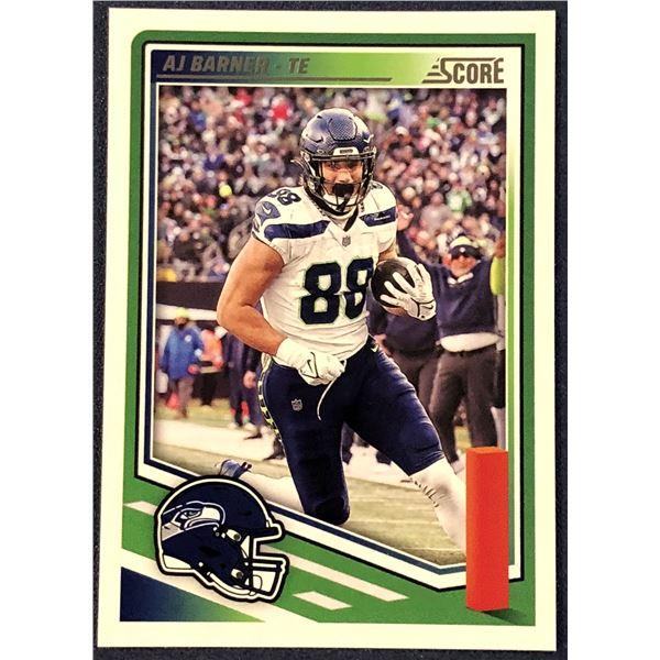 2025 SCORE NFL FOOTBALL AJ BARNER ROOKIE CARD