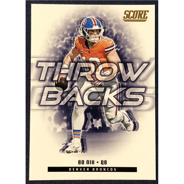 2025 SCORE NFL FOOTBALL BO NIX
