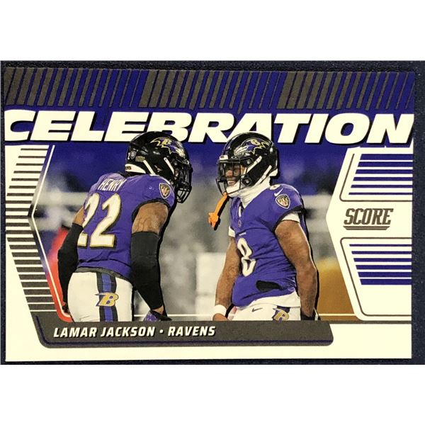 2025 SCORE NFL FOOTBALL CELEBRATION LAMAR JACKSON