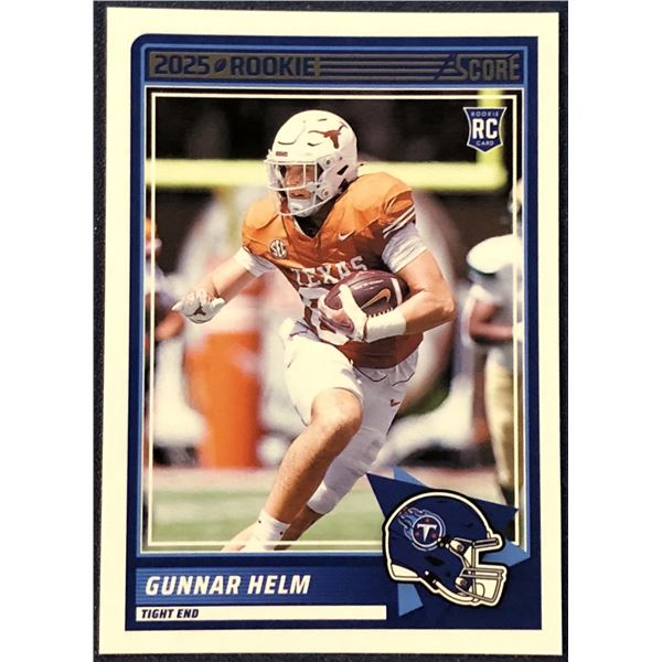 2025 SCORE NFL FOOTBALL GUNNAR HELM ROOKIE CARD