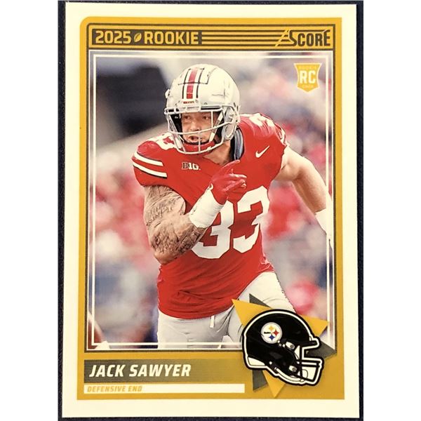 2025 SCORE NFL FOOTBALL JACK SAWYER ROOKIE CARD