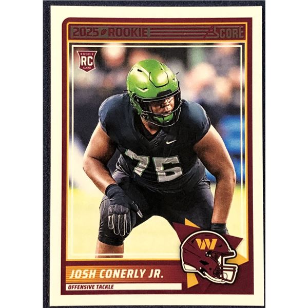 2025 SCORE NFL FOOTBALL JOSH CONERLY JR. ROOKIE CARD
