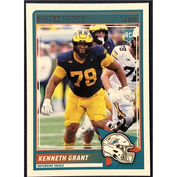 2025 SCORE NFL FOOTBALL KENNETH GRANT ROOKIE CARD