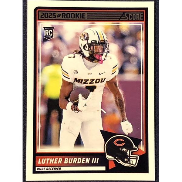 2025 SCORE NFL FOOTBALL LUTHER BURDEN III ROOKIE CARD
