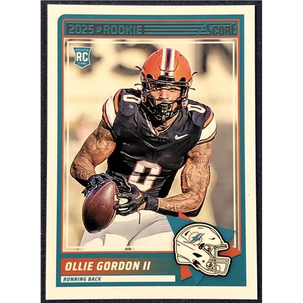 2025 SCORE NFL FOOTBALL OLLIE GORDON JR. ROOKIE CARD
