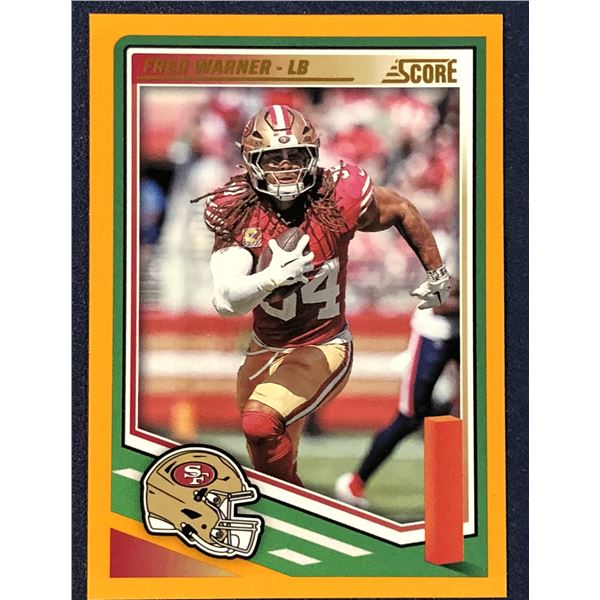 2025 SCORE NFL FOOTBALL ORANGE VARIATION FRED WARNER