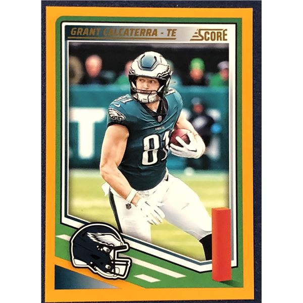 2025 SCORE NFL FOOTBALL ORANGE VARIATION GRANT CALCATERRA