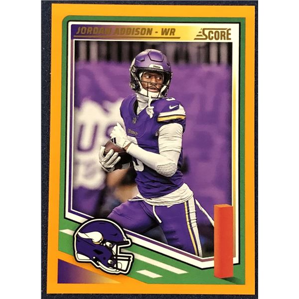 2025 SCORE NFL FOOTBALL ORANGE VARIATION JORDAN ADDISON