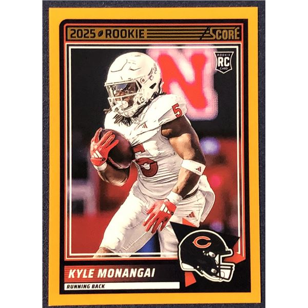 2025 SCORE NFL FOOTBALL ORANGE VARIATION KYLE MONANGAI ROOKIE CARD