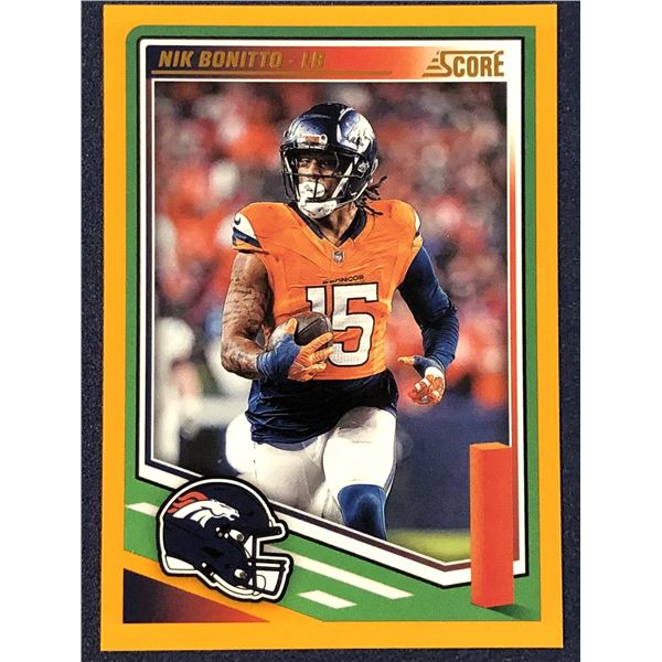 2025 SCORE NFL FOOTBALL ORANGE VARIATION NIK BONITTO