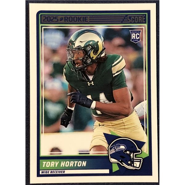 2025 SCORE NFL FOOTBALL TORY HORTON ROOKIE CARD