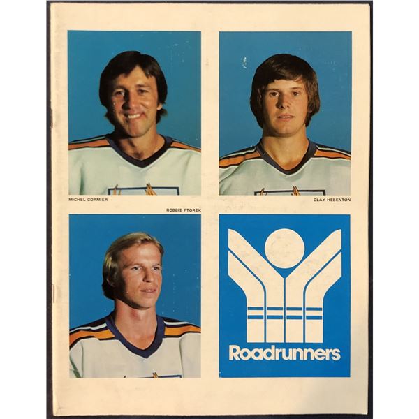 1976-77 WHA GAME PROGRAM - PHOENIX ROADRUNNERS vs CINCINNATI STINGERS