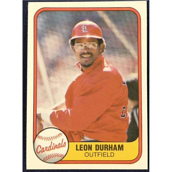 1981 FLEER LEON DURHAM ROOKIE CARD