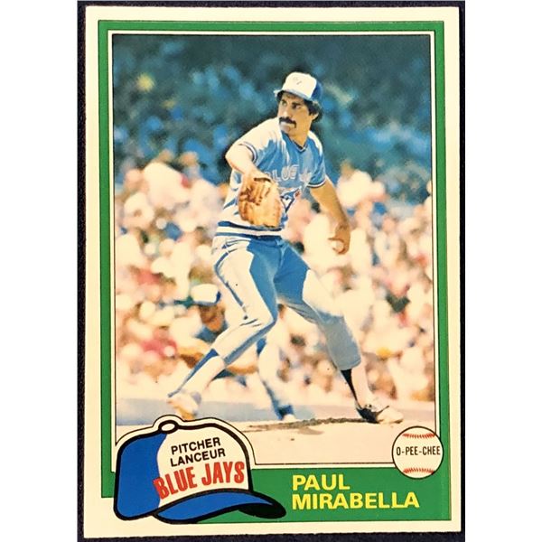 1981 O-PEE-CHEE MLB PAUL MIRABELLA