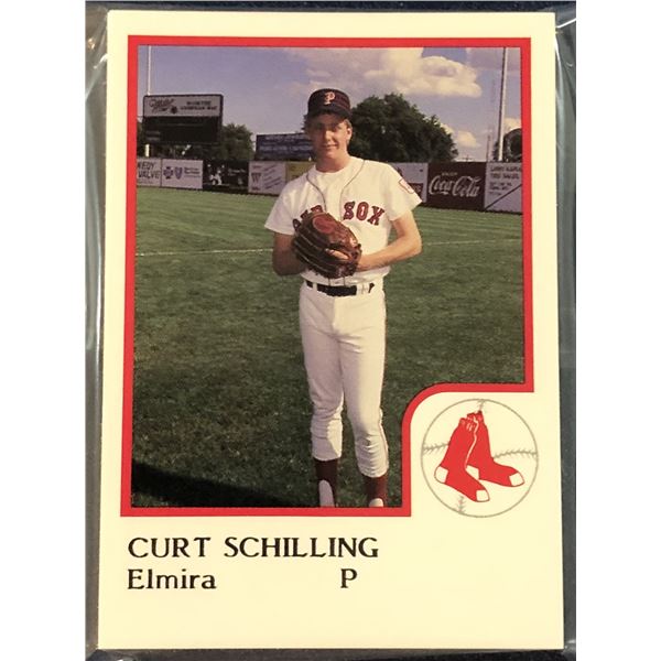 1986 PRO CARDS INC. MiLB ELMIRA RED SOX TEAM SET - CURT SCHILLING