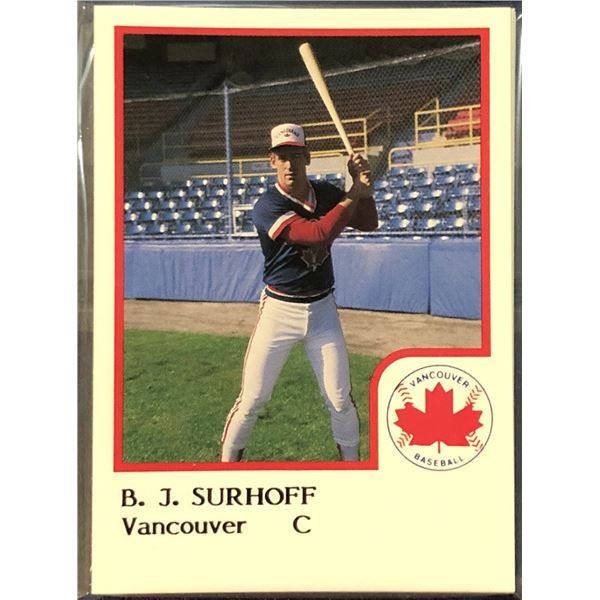 1986 PRO CARDS INC. MiLB VANCOUVER CANADIANS TEAM SET - B.J. SURHOFF