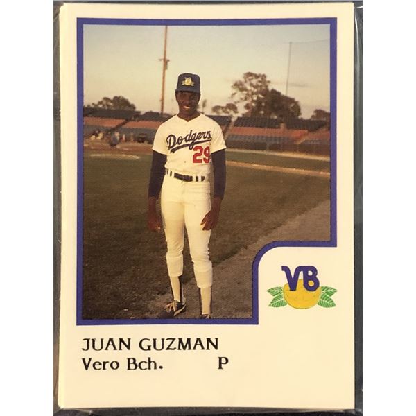 1986 PRO CARDS INC. MiLB VERO BEACH DODGERS TEAM SET - JUAN GUZMAN