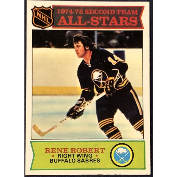 1975-76 TOPPS NHL HOCKEY RENE ROBERT (HOF)
